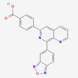 molecular formula C21H12N4O3 B1666464 4-[8-(2,1,3-Benzoxadiazol-5-yl)-1,7-naphthyridin-6-yl]benzoic acid CAS No. 426268-06-6