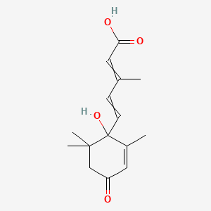 B1666479 (2Z,4E)-5-[(1S)-1-hydroxy-2,6,6-trimethyl-4-oxocyclohex-2-en-1-yl]-3-methylpenta-2,4-dienoic acid CAS No. 21293-29-8