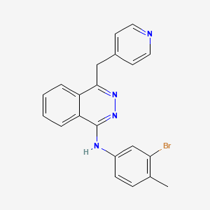molecular formula C21H17BrN4 B1666487 N-(3-bromo-4-methylphenyl)-4-(pyridin-4-ylmethyl)phthalazin-1-amine CAS No. 300842-64-2