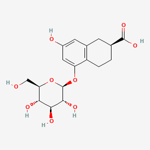 molecular formula C17H22O9 B1666489 Aceratioside CAS No. 133084-09-0