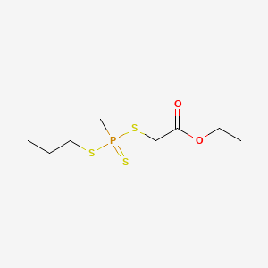 molecular formula C8H17O2PS3 B1666493 Ethyl ((methyl(propylthio)phosphinothioyl)thio)acetate CAS No. 63906-39-8