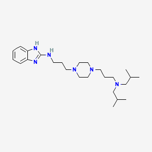 B1666511 N-(3-(4-(3-(Diisobutylamino)propyl)piperazin-1-yl)propyl)-1H-benzo(d)imidazol-2-amine CAS No. 615539-20-3