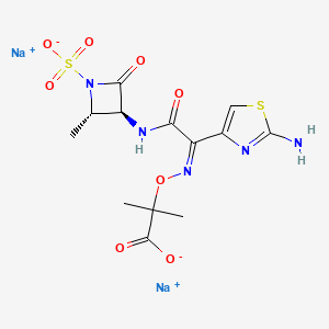 molecular formula C13H15N5Na2O8S2 B1666517 Aztreonam disodium CAS No. 80581-86-8
