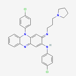 B1666525 N,5-bis(4-chlorophenyl)-3-(3-pyrrolidin-1-ylpropylimino)phenazin-2-amine CAS No. 111435-97-3