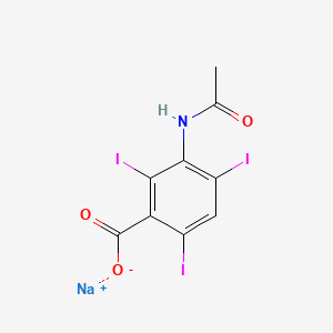 molecular formula C9H6I3NNaO3 B1666526 CID 88078562 CAS No. 129-63-5
