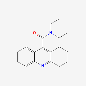 molecular formula C18H22N2O B1666550 N,N-diethyl-1,2,3,4-tetrahydroacridine-9-carboxamide CAS No. 7101-57-7