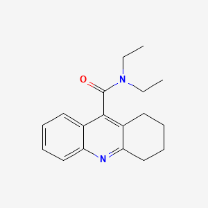 molecular formula C18H22N2O B1666550 9-吖啶甲酰胺，1,2,3,4-四氢-N,N-二乙基- CAS No. 7101-57-7