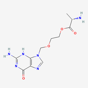 molecular formula C11H16N6O4 B1666553 Acyclovir alaninate CAS No. 84499-64-9
