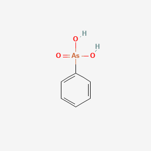 molecular formula C6H7AsO3<br>C6H7AsO3<br>C6H5AsO(OH)2 B1666557 Phenylarsonic acid CAS No. 98-05-5