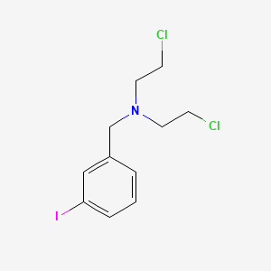 molecular formula C11H14Cl2IN B1666564 Benzenemethanamine, N,N-bis(2-chloroethyl)-3-iodo-(9CI) CAS No. 40372-95-0
