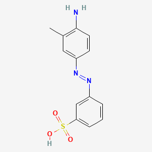 molecular formula C13H13N3O3S B1666573 Benzenesulfonic acid, 3-[(4-amino-3-methylphenyl)azo]- CAS No. 55994-13-3