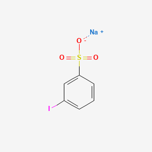 molecular formula C6H4INaO3S B1666575 Benzenesulfonic acid, m-iodo-, sodium salt CAS No. 51119-76-7