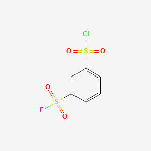 molecular formula C6H4ClFO4S2 B1666578 Benzenesulfonyl fluoride, 3-(chlorosulfonyl)- CAS No. 2489-52-3