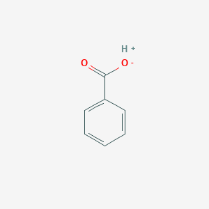 molecular formula C7H6O2<br>C7H6O2<br>C6H5COOH<br>C6H5COOH B1666594 苯甲酸 CAS No. 65-85-0