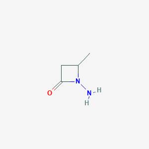molecular formula C4H8N2O B166660 1-Amino-4-methylazetidin-2-one CAS No. 130065-26-8