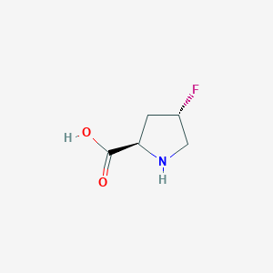 molecular formula C5H8FNO2 B166661 (2R,4S)-4-fluoropyrrolidine-2-carboxylic acid CAS No. 131176-02-8