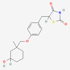 molecular formula C18H23NO4S B1666611 2,4-Thiazolidinedione, 5-((4-((3-hydroxy-1-methylcyclohexyl)methoxy)phenyl)methyl)- CAS No. 87858-57-9