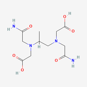 molecular formula C11H20N4O6 B1666620 2-[(2-Amino-2-oxoethyl)-[2-[(2-amino-2-oxoethyl)-(carboxymethyl)amino]propyl]amino]acetic acid CAS No. 75459-34-6