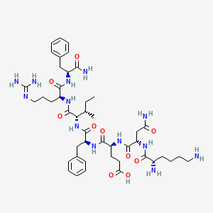 molecular formula C45H69N13O10 B1666625 AF1 Neuropeptide CAS No. 130092-56-7
