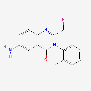 molecular formula C16H14FN3O B1666628 Afloqualone CAS No. 56287-74-2