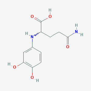 B1666640 (2S)-5-amino-2-(3,4-dihydroxyanilino)-5-oxopentanoic acid CAS No. 58298-77-4