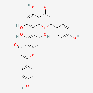 molecular formula C30H18O10 B1666641 Agathisflavone CAS No. 28441-98-7