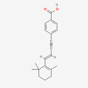 molecular formula C20H22O2 B1666642 Benzoic acid, 4-(4-(2,6,6-trimethyl-1-cyclohexen-1-yl)-3-buten-1-ynyl)-, (E)- CAS No. 132032-67-8