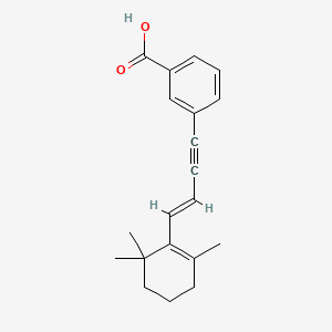 molecular formula C20H22O2 B1666643 (E)-3-(4-(2,6,6-Trimethyl-1-cyclohexen-1-yl)-3-buten-1-ynyl)benzoic acid CAS No. 115503-91-8