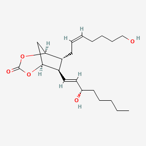 molecular formula C21H34O5 B1666644 (1S,5S,6R,7R)-6-[(2Z)-7-羟基庚-2-烯-1-基]-7-[(1E,3S)-3-羟基辛-1-烯-1-基]-2,4-二氧杂双环[3.2.1]辛烷-3-酮 CAS No. 159359-95-2