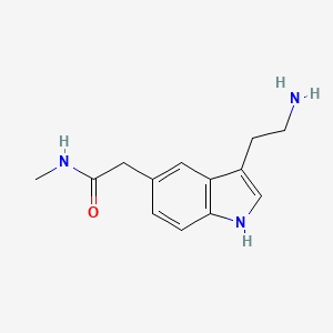 molecular formula C13H17N3O B1666647 3-(2-Aminoethyl)-N-methyl-1H-indole-5-acetamide CAS No. 81709-54-8