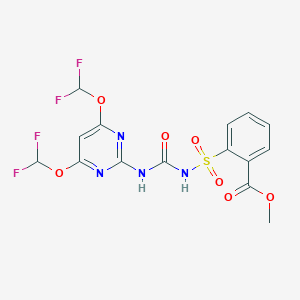 molecular formula C15H12F4N4O7S B166665 甲磺隆甲酯 CAS No. 86209-51-0
