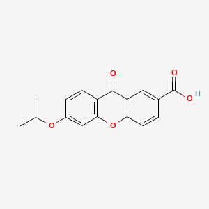 molecular formula C17H14O5 B1666651 6-Isopropoxy-9-oxoxanthene-2-carboxylic acid CAS No. 33458-93-4