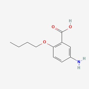 molecular formula C11H15NO3 B1666655 Benzoic acid, 5-amino-2-butoxy- CAS No. 13737-90-1