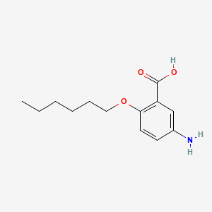 molecular formula C13H19NO3 B1666658 Benzoic acid, 5-amino-2-(hexyloxy)- CAS No. 13851-60-0