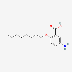 molecular formula C15H23NO3 B1666660 Benzoic acid, 5-amino-2-(octyloxy)- CAS No. 13737-93-4
