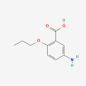 molecular formula C10H13NO3 B1666662 5-Amino-2-propoxybenzoic acid CAS No. 13851-59-7