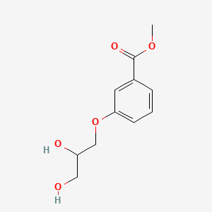 molecular formula C11H14O5 B1666664 苯甲酸，间-(2,3-二羟丙氧基)-，甲酯 CAS No. 67032-33-1