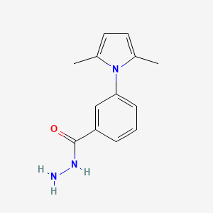 molecular formula C13H15N3O B1666666 Benzoic acid, m-(2,5-dimethylpyrrol-1-yl)-, hydrazide CAS No. 26165-65-1