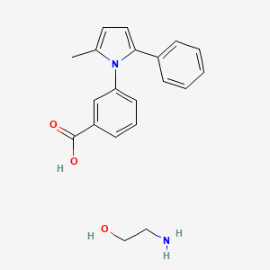 molecular formula C20H22N2O3 B1666669 2-aminoethanol;3-(2-methyl-5-phenylpyrrol-1-yl)benzoic acid CAS No. 26180-43-8