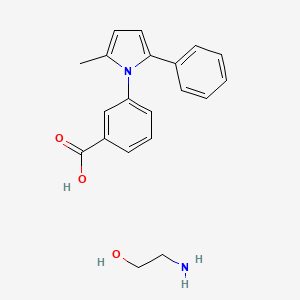 molecular formula C20H22N2O3 B1666669 Benzoic acid, m-(2-methyl-5-phenylpyrrol-1-yl)-, compd. with 2-aminoethanol (1:1) CAS No. 26180-43-8