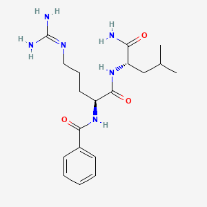 molecular formula C19H30N6O3 B1666693 Benzoylarginine leucinamide CAS No. 66127-57-9