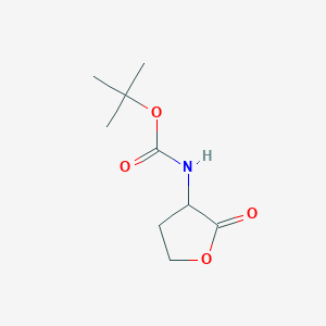 molecular formula C9H15NO4 B166670 tert-Butyl (tetrahydro-2-oxo-3-furanyl)carbamate CAS No. 132957-40-5