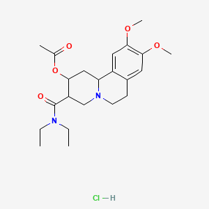 molecular formula C22H33ClN2O5 B1666701 Benzquinamide hydrochloride CAS No. 113-69-9