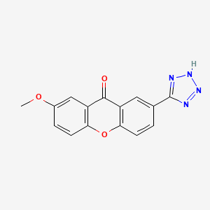 molecular formula C15H10N4O3 B1666705 7-Methoxy-2-(1H-tetrazol-5-yl)xanthen-9-one CAS No. 33440-58-3