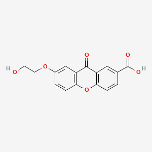 molecular formula C16H12O6 B1666706 7-(2-Hydroxyethoxy)-9-oxoxanthene-2-carboxylic acid CAS No. 33459-28-8