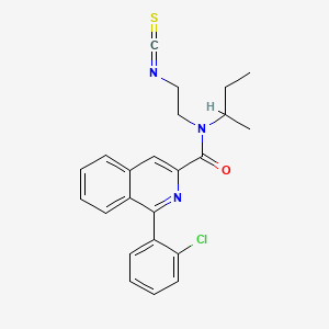 molecular formula C23H22ClN3OS B1666712 N-丁烷-2-基-1-(2-氯苯基)-N-(2-异硫氰酸乙基)异喹啉-3-甲酰胺 CAS No. 109960-13-6