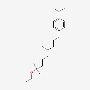molecular formula C22H38O B1666723 Benzene, 1-(8-ethoxy-4,8-dimethylnonyl)-4-(1-methylethyl)- CAS No. 54119-71-0