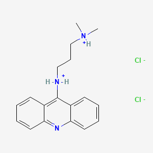 molecular formula C18H24Cl2N3 B1666727 Acridine, 9-((3-(dimethylamino)propyl)amino)-, dihydrochloride CAS No. 1092-03-1