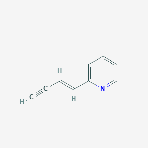 molecular formula C9H7N B166673 Pyridine, 2-(1-buten-3-ynyl)-, (E)-(9CI) CAS No. 134541-96-1