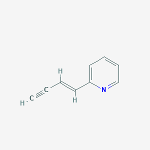 molecular formula C9H7N B166673 2-[(E)-1-Butene-3-ynyl]pyridine CAS No. 134541-96-1